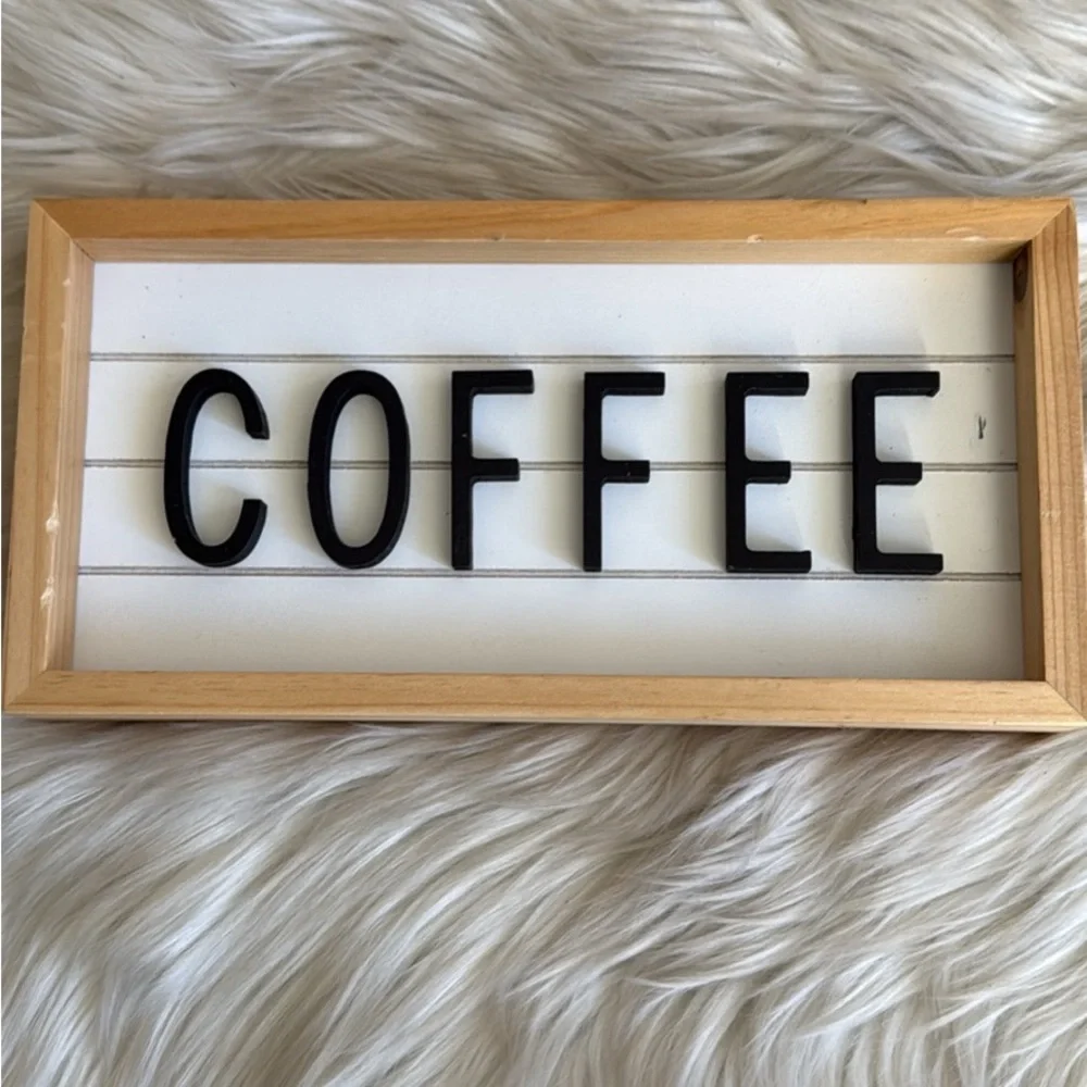 Hobby Lobby Black White Coffee Sign Kitchen Decor Contemporary - Picture 3 of 5